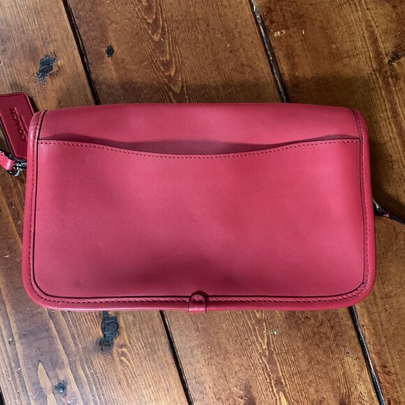 Coach Penny Small Red Turnlock Leather Crossbody Bag Detachable Straps F87768 - Picture 9 of 16